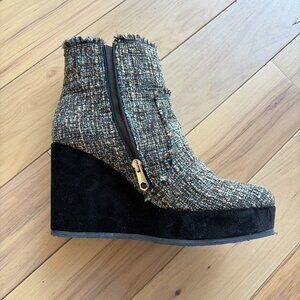 Castaner Quiaca Ankle Inside Zip Wedge Platform Boots size eu 41 LIKE NEW!